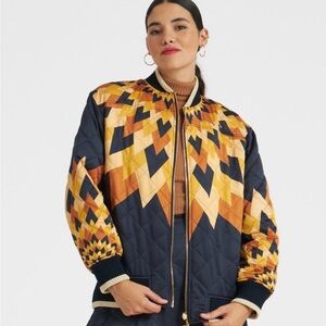 Emily In Paris Melia Kreiling Quilted Printed Jacket